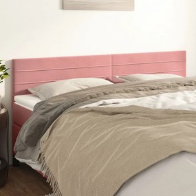 vidaXL Κεφαλάρια Ροζ Βελούδινα 200x5x78/88 εκ.