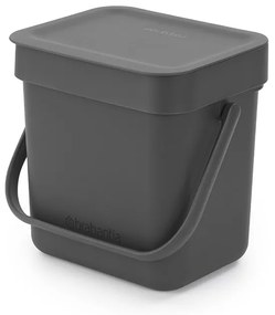 Brabantia 1003230 Κάδος απορριμμάτων Sort&amp;Go 3L, Grey