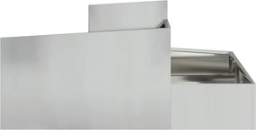vidaXL Γλάστρα Κήπου Ασημί 100 x 100 x 50 cm Επικαλυμμένος Χάλυβας