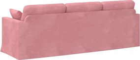 vidaXL Καναπές Ροζ 228 x 78 x 80 εκ Βελούδο