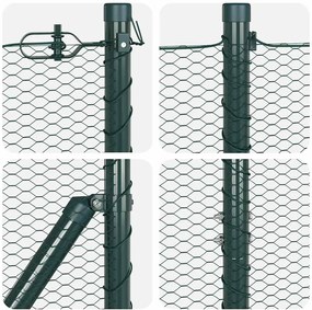 vidaXL Στύλος Περιφράξεων Πράσινο 50 x 1 μ (13 mm πλέγμα)