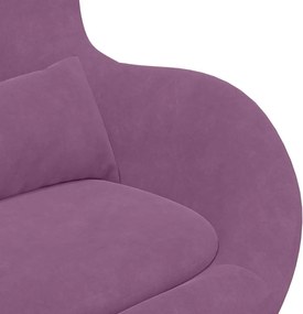 vidaXL Κάθισμα-αυγό Μοβ 63 x 73 x 90 εκ Βελούδο
