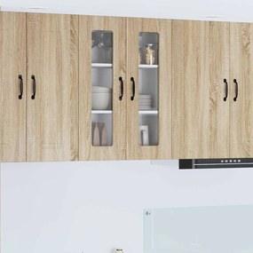 vidaXL Κρεμαστό ντουλάπι κουζίνας με ράφι Δρύς Sonoma 60 x 31 x 80 εκ.