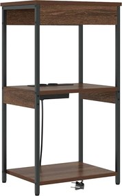 vidaXL Κομοδίνο με ράφι Καφέ δρυς 41 x 31 x 76 εκ. Επεξεργασμένο ξύλο