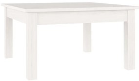 vidaXL Τραπεζάκι Σαλονιού Λευκό 55 x 55 x 30 εκ. από Μασίφ Ξύλο Πεύκου