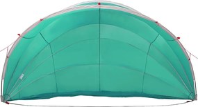 vidaXL Θόλος πισίνας Πράσινο 592 x 590 x 275 εκ.