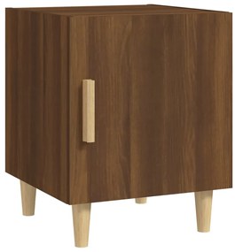vidaXL Κομοδίνο Καφέ Δρυς από Επεξεργασμένο Ξύλο