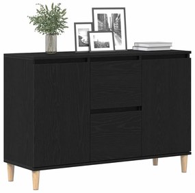 vidaXL Πλαϊνό γραφείο Μαύρο 101 x 35 x 60 εκ Επεξεργασμένο ξύλο