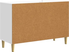 vidaXL Πλαϊνό γραφείο Γυαλιστερό Λευκό 89 x 34,5 x 60 εκ.