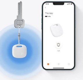Baseus Home Intelligent T2 Pro Keychain Wireless Key and Other Object Finder BT 5.0 White (FMTP000002)