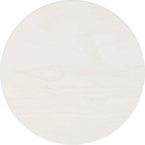 vidaXL Επιφάνεια Τραπεζιού Στρογγυλή Λευκή Ø30x3 εκ. Μασίφ Ξύλο Πεύκου