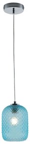 Φωτιστικό Οροφής Ashford I-ASHFORD-S15 BLU 1xE27 Φ15cm 150cm Aqua Luce Ambiente Design Glass