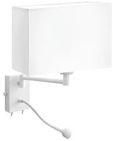 Απλίκα Φωτιστικό Τοίχου Χωρίς Καπέλο LED E27 1W IP20 3000K Satin ΦOS_ME-17-01103-1-Λευκό 17-01103-1