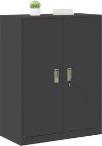 vidaXL Ντουλάπι αποθήκευσης Μαύρο 80 x 40 x 105 εκ Ατσάλι