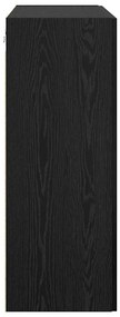 vidaXL Επιτοίχιο ντουλάπι Μαύρο 69.5 x 34 x 90 εκ. Επεξεργασμένο ξύλο