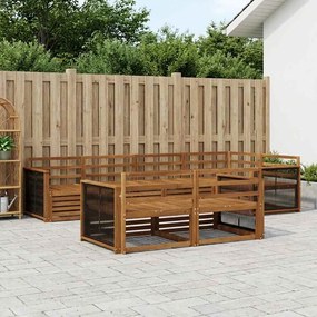 vidaXL Σειρά Καναπέ Εξωτερικού 7 pcs Φυσικό