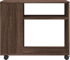 vidaXL Βοηθητικό Τραπέζι με Ρόδες Καφέ Δρυς 70x35x60 εκ. Επεξ. Ξύλο