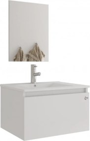 Drop Liberty 60 Slim White Gloss 62x47 - Πάγκος με Νιπτήρα &amp; Καθρέπτη