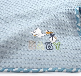 Κουβέρτα Πικέ Αγκαλιάς (80x110) Dimcol Stork 191 Sky Blue