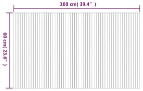 Χαλί Ορθογώνιο Ανοιχτό Φυσικό 60 x 100 εκ. Μπαμπού - Μπεζ