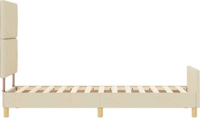 vidaXL Σκελετός Κρεβατιού με κεφαλάρι Κρεμ 80 x 200 cm ύφασμα