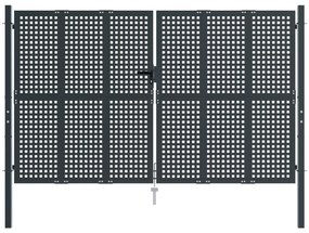 Πύλη Κήπου Ανθρακί 300 x 200 εκ. Ατσάλινη - Ανθρακί