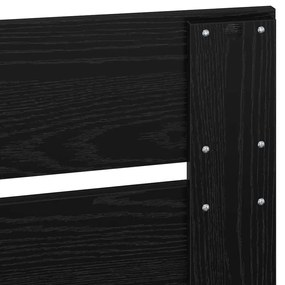 vidaXL Κεφαλάρι Μαύρη Οξυά 120 cm Επεξεργασμένο ξύλο