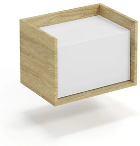 MOBIUS low cabinet 1D color: hikora oak/white DIOMMI V-PL-MOBIUS-SZAFKA NISKA_1D-BIEL DIOMMI-60-22413