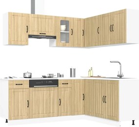 vidaXL Σετ Ντουλάπια Κουζίνας 11 τεμ. Lucca Sonoma Δρυς Επεξ. Ξύλο