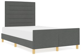 vidaXL Σκελετός Κρεβατιού Σκούρο Γκρι Υφάσματος 120x190 εκ