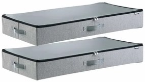 VEVOR Under Bed Storage 45L Stackable Shoe Organization Box with Clear Lid 2Pack