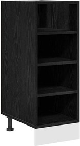 vidaXL Βάση Ντουλάπας Κουζίνας Μαύρη Δρυς 30 x 44,5 x 81,5 cm