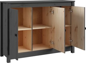 vidaXL Ντουλάπι Γκρι 100 x 35 x 74 εκ. από Μασίφ Ξύλο Πεύκου