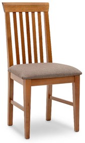 0228345 Καρέκλα τραπεζαρίας Francis Megapap από μασίφ ξύλο οξιάς χρώμα καρυδί 48x42x96εκ. Ξύλο, 1 Τεμάχιο