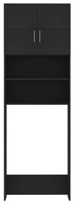 Ντουλάπι Πλυντηρίου Μαύρο 64 x 25,5 x 190 εκ. από Μοριοσανίδα