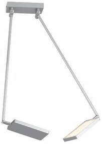 Φωτιστικό Οροφής Book LED-BOOK-PL-GR 2x17W Led 15-200x85cm Grey Luce Ambiente Design Αλουμίνιο