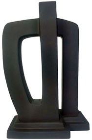 Βάζο 24-15-50037 30x15x42cm Rust Black Marhome Κεραμικό