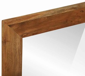 vidaXL Καθρέφτης Μπάνιου Καφέ 50 x 22 x 70 εκ Σταθερό Ξύλο Ακακίας