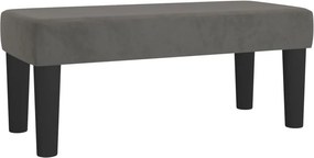 vidaXL Κρεβάτι Boxspring με Στρώμα Σκούρο Γκρι 90x190 εκ. Βελούδινο
