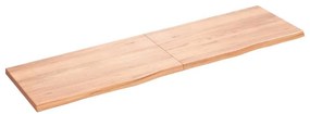vidaXL Ράφι Τοίχου Ανοιχτό Καφέ 180x50x(2-4)εκ. Επεξ. Μασίφ Ξύλο Δρυός