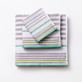 Πετσέτες Rainbow (Σετ 3τμχ) White-Green Benetton Σετ Πετσέτες 70x140cm 100% Cotton