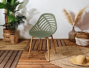 Καρέκλα κήπου Alameda Home Deco Factory με διαστάσεις 52.3x53.3x83.4cm - Olive