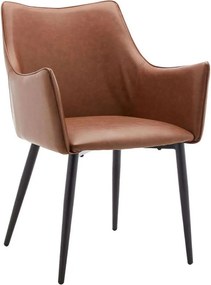 Πολυθρόνα Malone 03-1048 46x61x86,5cm Taba Metal, Technoderma