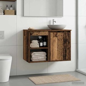 VidaXL Ντουλάπι Μπάνιου Παλαιωμένο ξύλο 30 x 35 x 50 εκ.