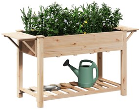 vidaXL Κήπος Γλάστρας με Ράφια 155x59x76 εκ. Μασίφ Ξύλο Πεύκου