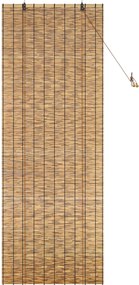 vidaXL Ρόλερ (στόρι) Καφέ 80 x 220 cm Καλάμι