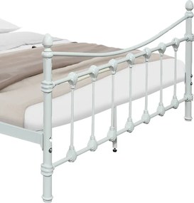 Κρεβάτι Beowulf pakoworld λευκό μεταλλικό 140x190εκ