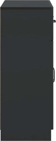 vidaXL Πλαϊνό γραφείο Μαύρο 66 x 34,5 x 87 εκ. Επεξεργασμένο Ξύλο