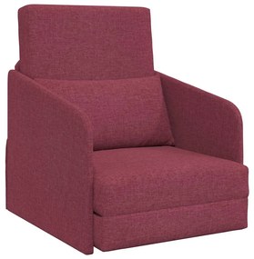 vidaXL Κρεβάτι καναπές Μπορντό 65 x 80 x 83 εκ. ύφασμα