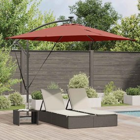 vidaXL Ομπρέλα Cantilever Banana Τερακότα 249 x 249 x 250 εκ.
